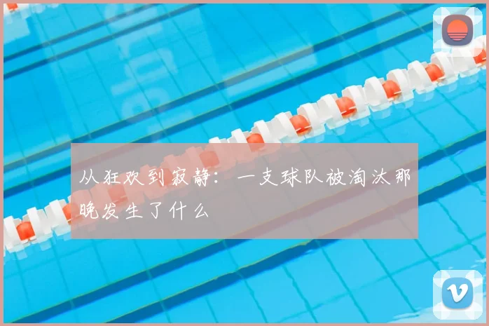 从狂欢到寂静:一支球队被淘汰那晚发生了什么